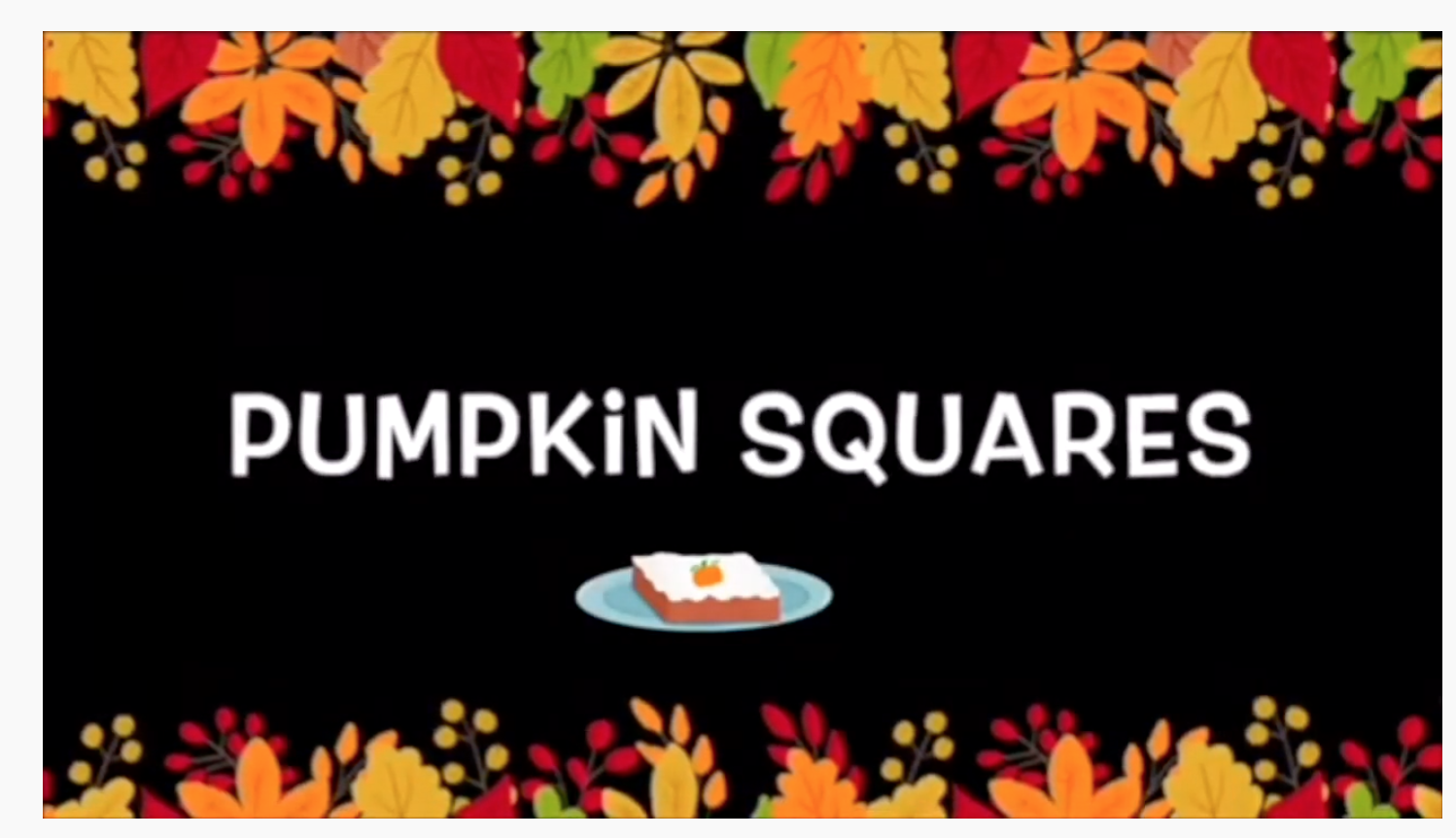 Pumpkin Squares Recipe